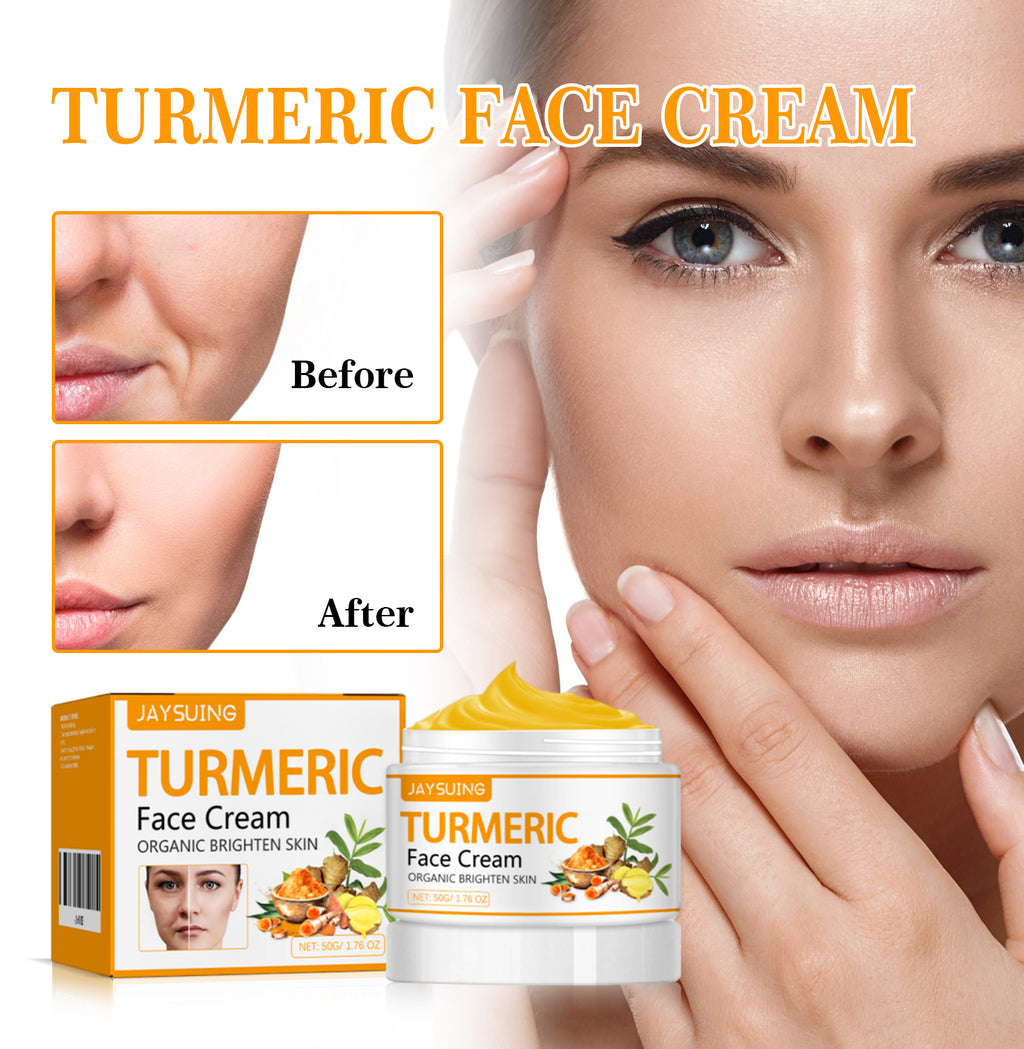 Jaysuing Turmeric Firming Beauty Cream, Lightens Wrinkles, Tightens Face, Brightens Skin And Prevents Aging Cream