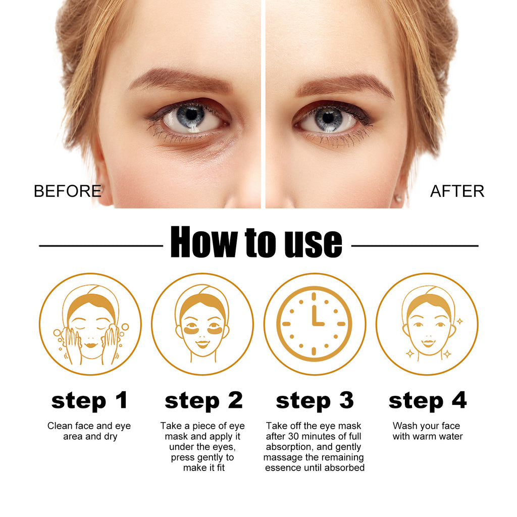 Collagen Gold Eye Mask Firming Eye Pattern Patch Overnight Dark Circles Under Eye Elastic Repair