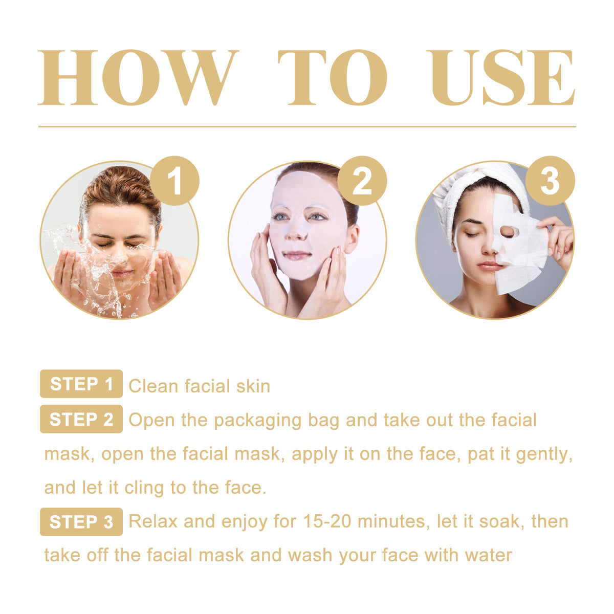 Collagen Wrinkles Mask, Moisturizing, Moisturizing And Firming Facial Skin, Cleaning, Anti-Wrinkle, Anti-Aging Eyes