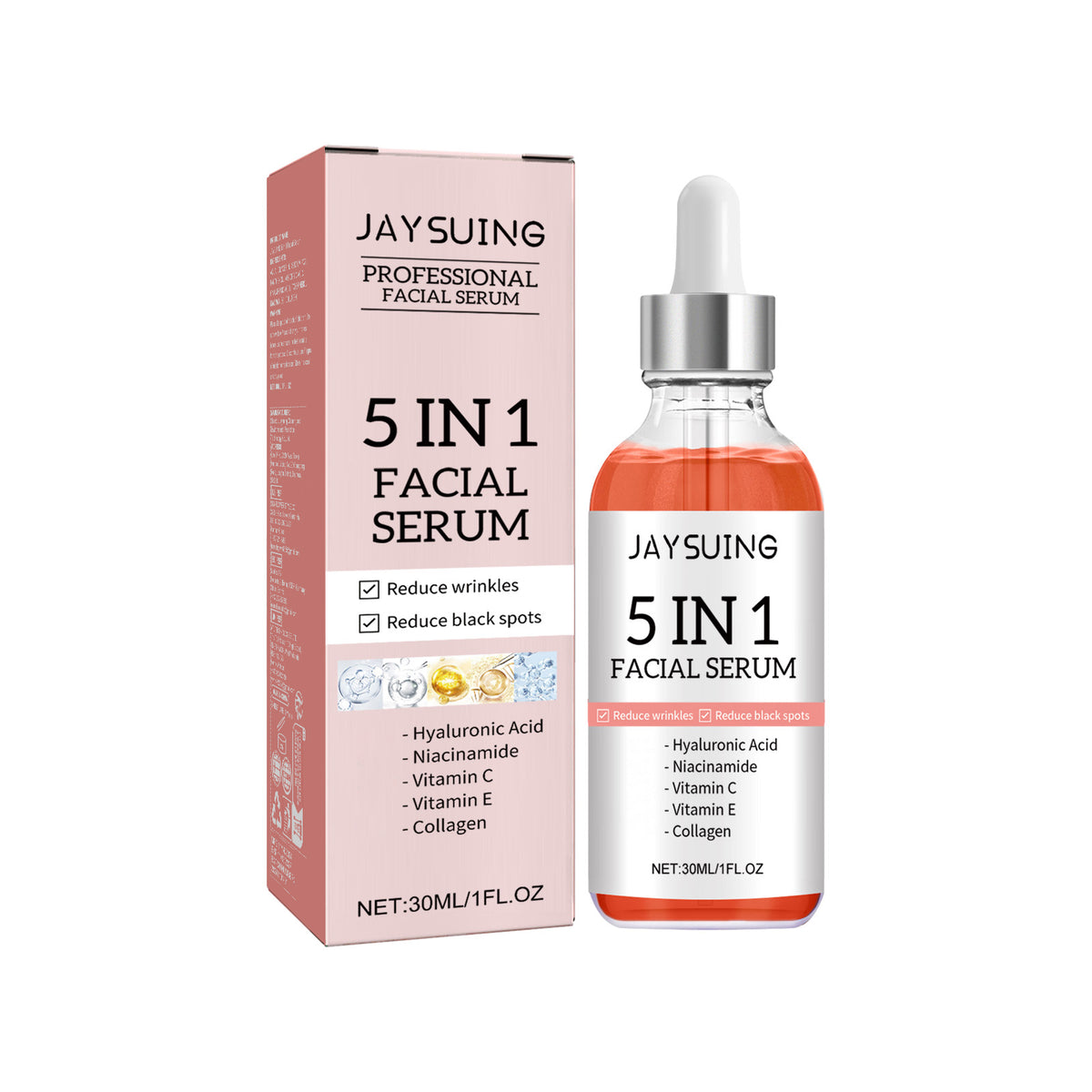5 in 1 Face Serum, Moisturizes Skin Firming Lightening Acne Spots Beautiful Skin Serum