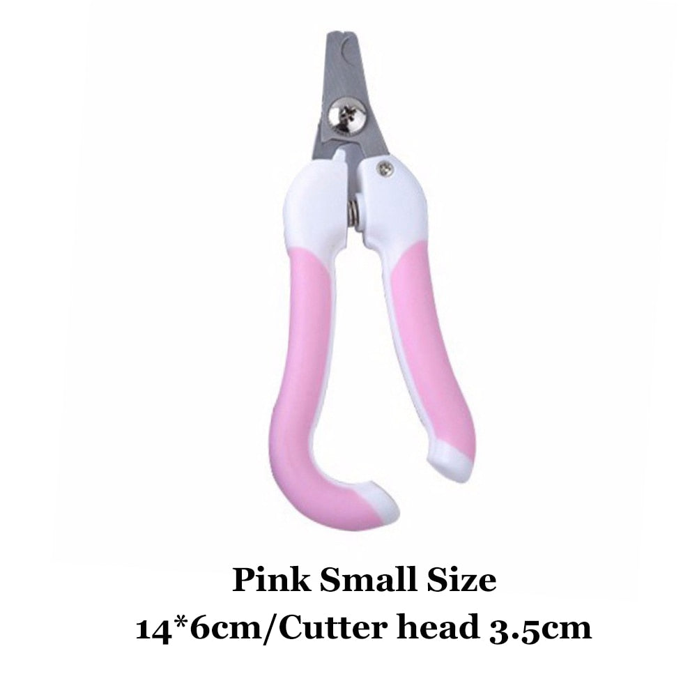 Professional Pet Nail Clippers Dog Cat Stainless Steel Two-color Labor-Saving Nail Clippers Convenient Beauty Cleaning Supplies
