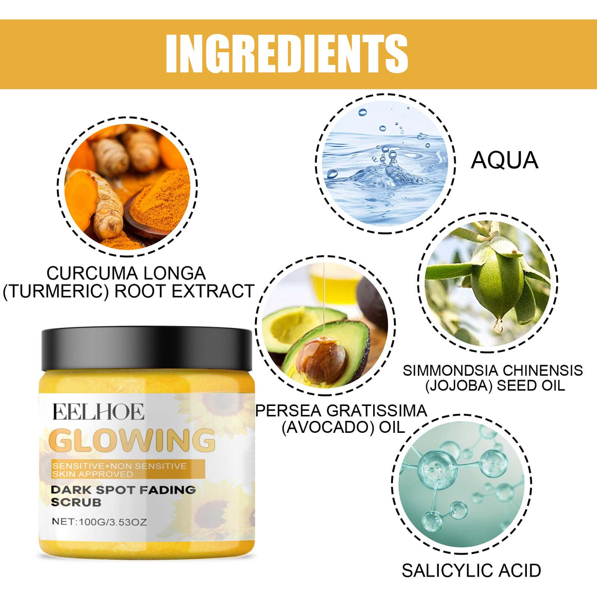 Turmeric Exfoliating Facial Scrub For Deep Cleansing Of Delicate Pores And Beauty Cleansing Treatment
