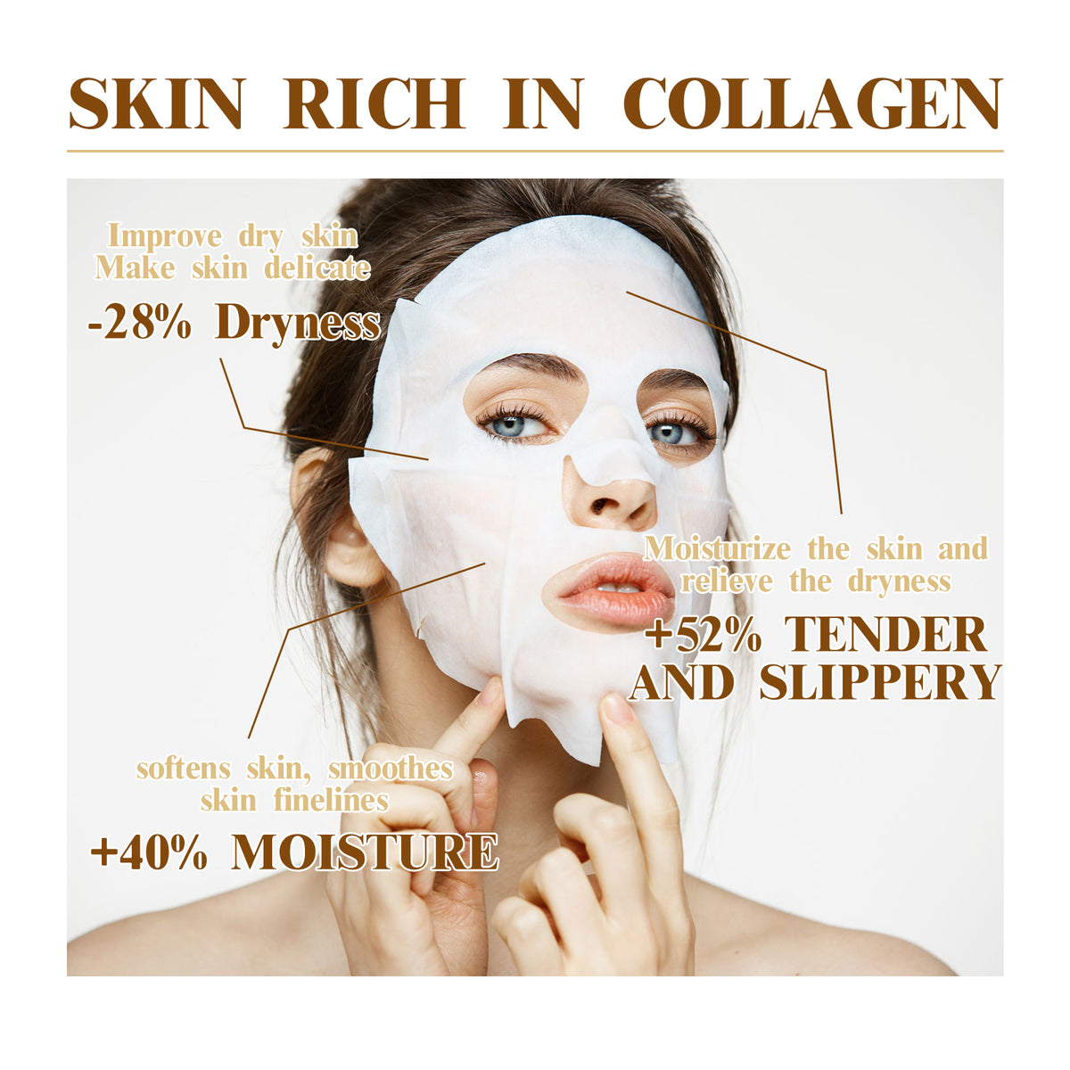 Collagen Wrinkles Mask, Moisturizing, Moisturizing And Firming Facial Skin, Cleaning, Anti-Wrinkle, Anti-Aging Eyes